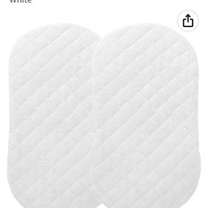 3 for $15 - 2 Pack of White Bassinet Sheets
